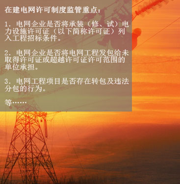 八、在建電網(wǎng)工程項目許可制度執(zhí)行情況
