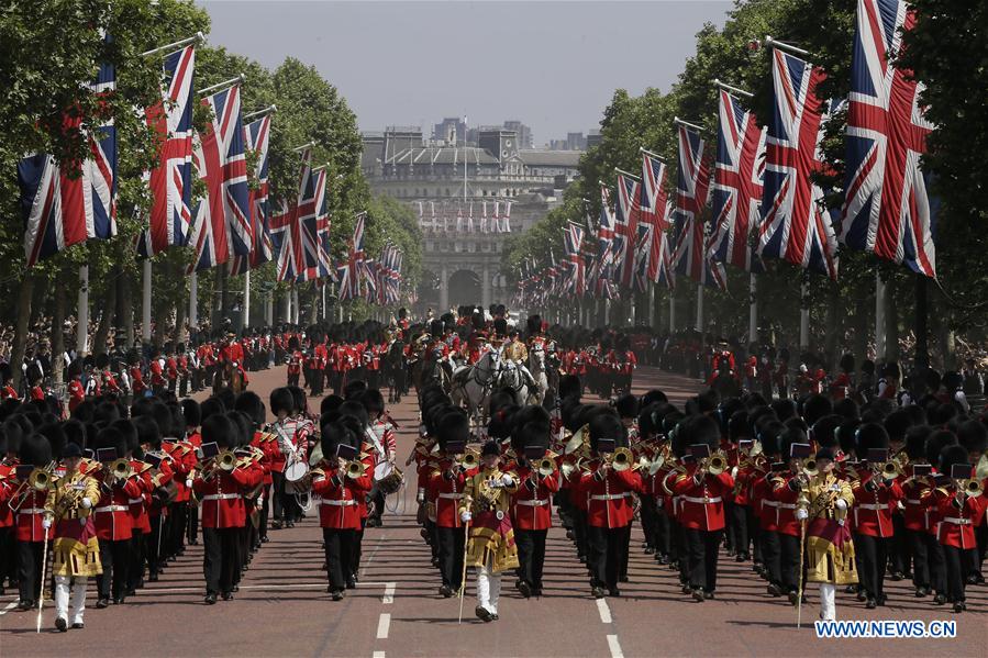 BRITAIN-LONDON-TROOPING THE COLOUR