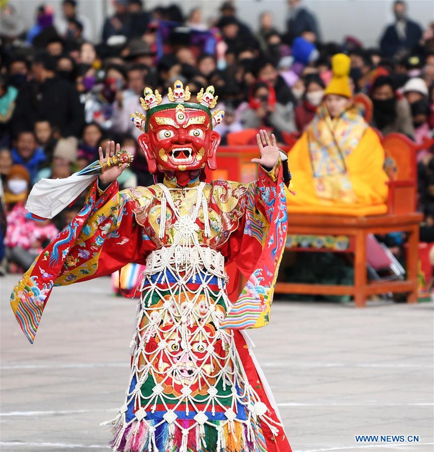 CHINA-GANSU-XIAHE-LABRANG MONASTERY-EXORCISM DANCE (CN)