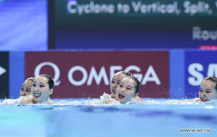(SP)SOUTH KOREA-GWANGJU-FINA WORLD CHAMPIONSHIPS-ARTISTIC SWIMMING-TEAM TECHNICAL PRELIMINARY