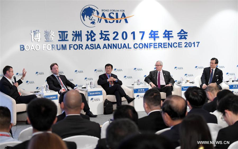 Delegates attend the session of 'Has the Commodities Market Bottomed Out ?' during the Boao Forum for Asia Annual Conference 2017 in Boao, south China's Hainan Province, March 24, 2017. (Xinhua/Zhao Yingquan) Delegates attend the session of 'Has the Commodities Market Bottomed Out ?' during the Boao Forum for Asia Annual Conference 2017 in Boao, south China's Hainan Province, March 24, 2017. (Xinhua/Zhao Yingquan)