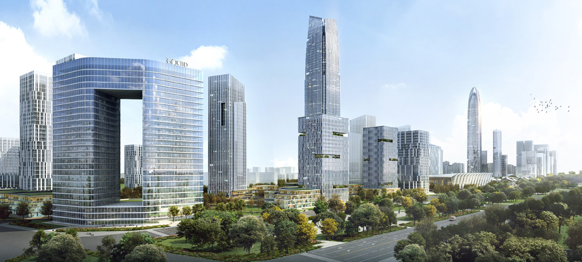 中央商務(wù)區(qū)金融商務(wù)北區(qū)將以5A甲級(jí)寫字樓聚集為群，南區(qū)將建設(shè)多功能為一體的綜合城市化辦公區(qū)域