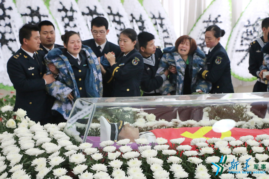 張超烈士遺體告別儀式現(xiàn)場(chǎng)。