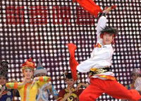 1月31日，演員在晚會上表演