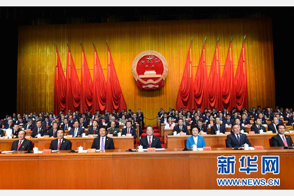 10月1日，慶祝中華人民共和國(guó)成立66周年暨新疆維吾爾自治區(qū)成立60周年大會(huì)在新疆人民會(huì)堂隆重舉行。 新華社記者 饒愛(ài)民 攝