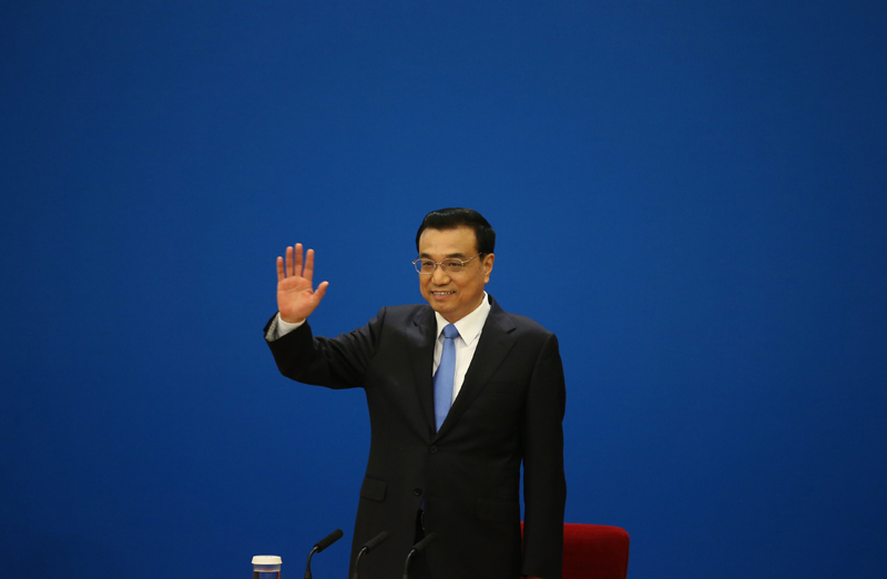 3月15日，國(guó)務(wù)院總理李克強(qiáng)在北京人民大會(huì)堂與中外記者見面，并回答記者提問。新華社記者 陳建力 攝