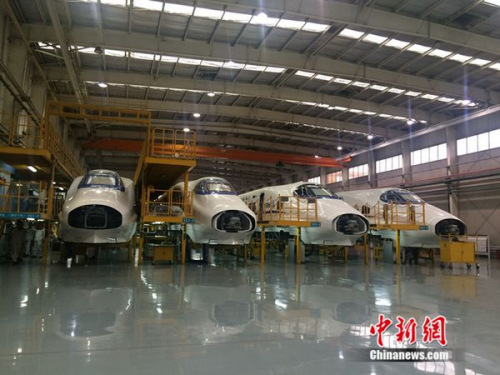 中車青島四方機車車輛股份有限公司廠房。中新網(wǎng) 邱宇 攝