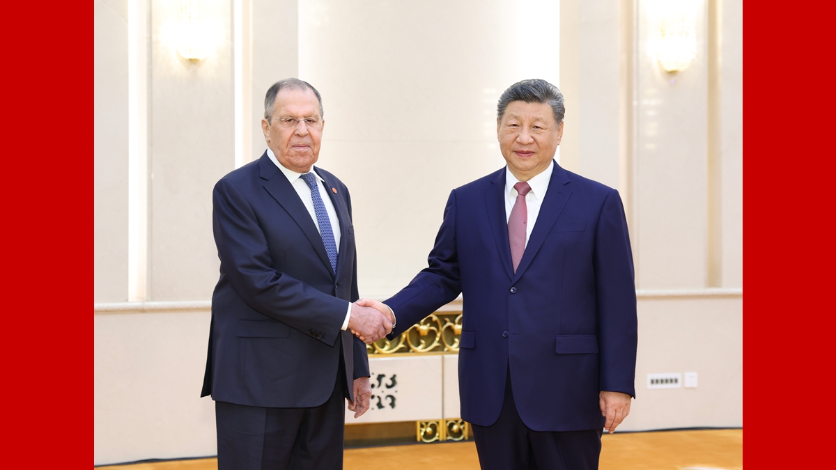 習(xí)近平會(huì)見(jiàn)俄羅斯外長(zhǎng)拉夫羅夫