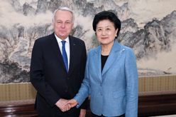 劉延?xùn)|會(huì)見法國外長(zhǎng)艾羅