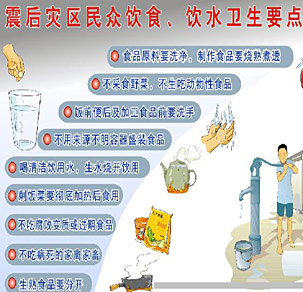 震后災(zāi)區(qū)民眾飲食、飲水衛(wèi)生要點(diǎn)