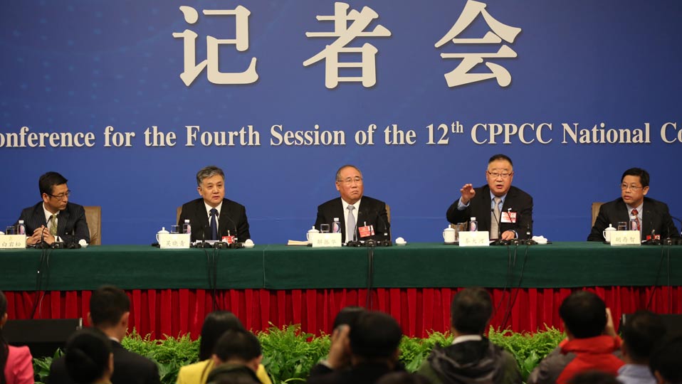 解振華、秦大河、吳曉青、胡存智、白巖松答記者問(wèn)