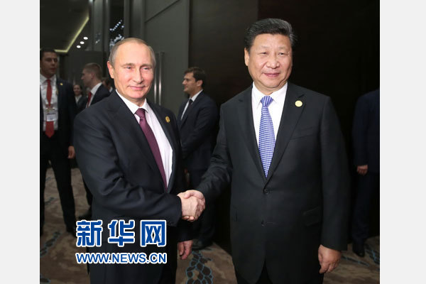 11月15日，國(guó)家主席習(xí)近平在土耳其安塔利亞會(huì)見(jiàn)俄羅斯總統(tǒng)普京。 新華社記者馬占成攝