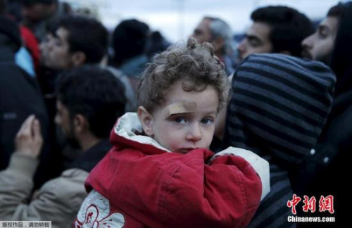 滯留希臘的難民。