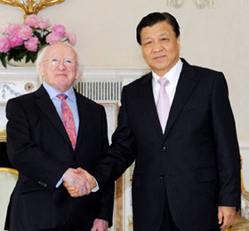 劉云山對(duì)愛爾蘭進(jìn)行正式訪問