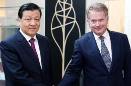 劉云山對(duì)芬蘭進(jìn)行正式訪問