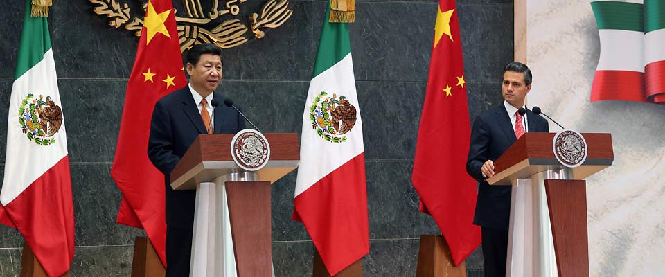 2013年6月，中墨元首共同會(huì)見記者